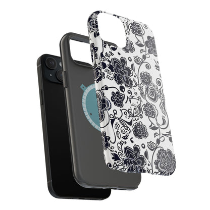 Floral Doodle Magnetic Impact - Resistant Phone Case - DIGITAL X