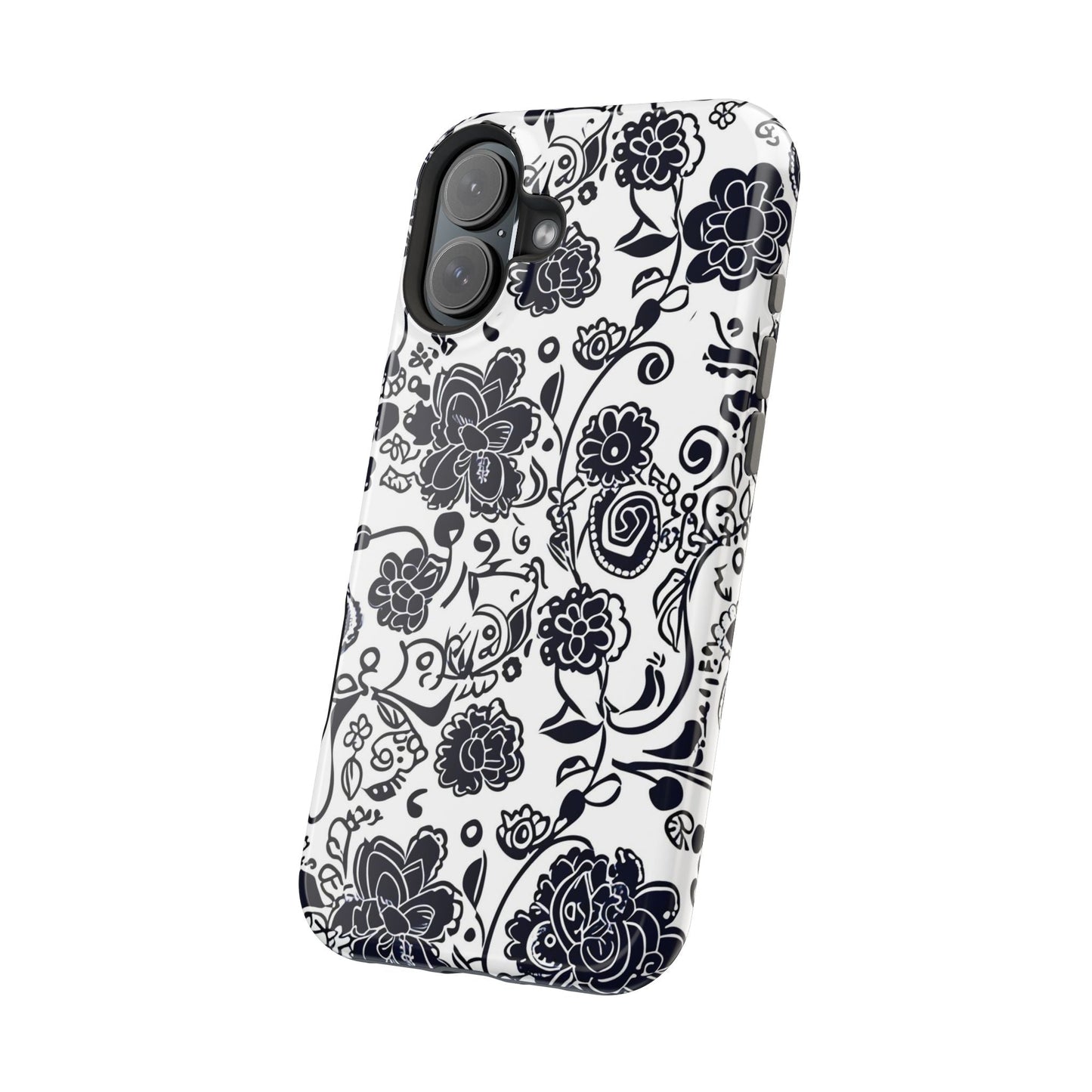 Floral Doodle Magnetic Impact - Resistant Phone Case - DIGITAL X
