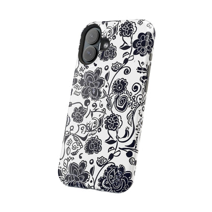 Floral Doodle Magnetic Impact - Resistant Phone Case - DIGITAL X