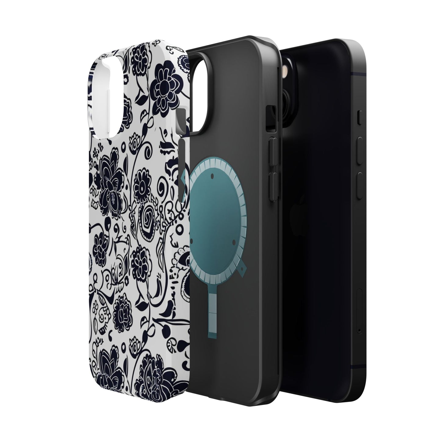 Floral Doodle Magnetic Impact - Resistant Phone Case - DIGITAL X