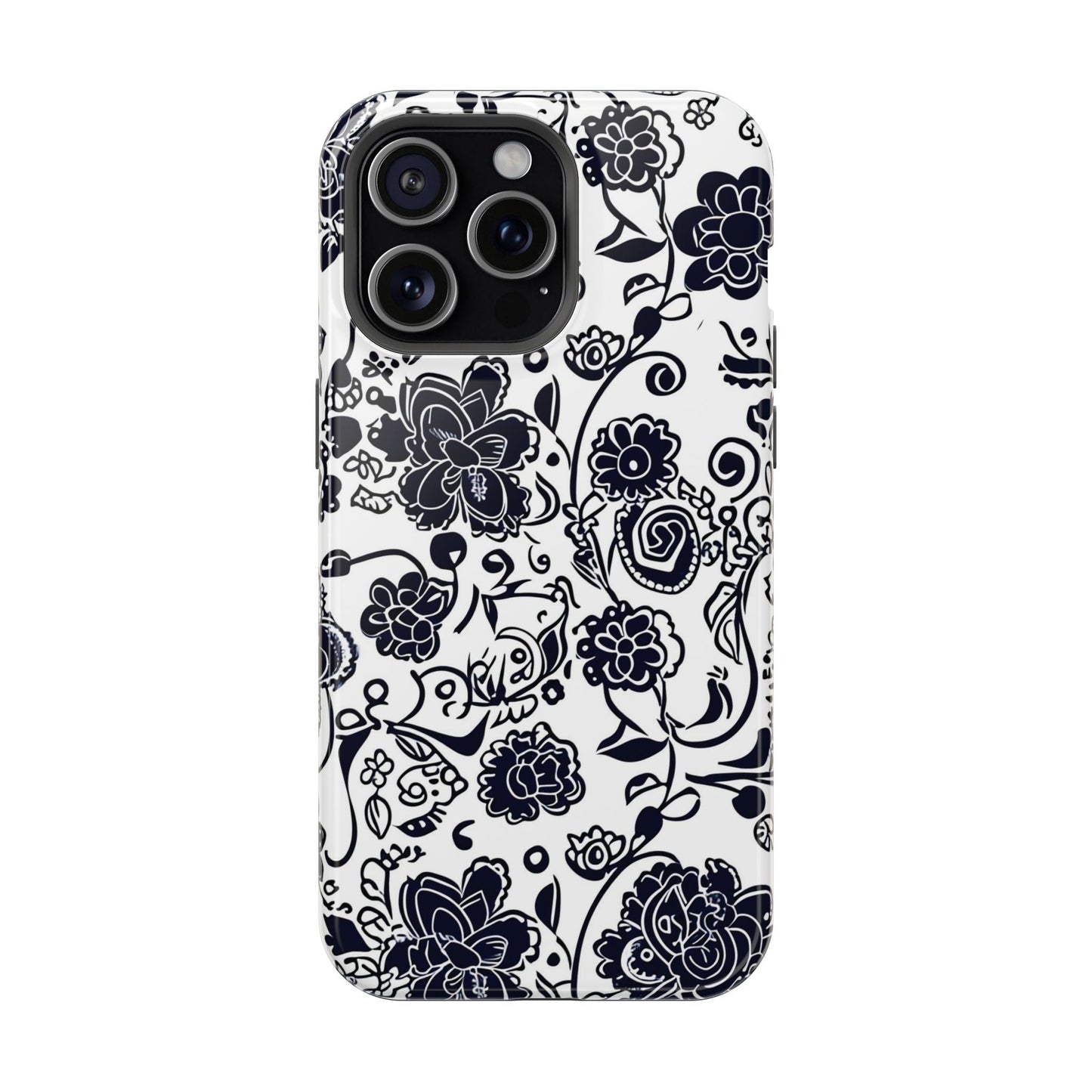 Floral Doodle Magnetic Impact - Resistant Phone Case - DIGITAL X
