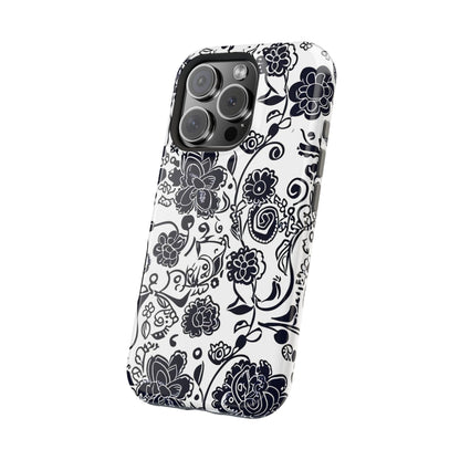 Floral Doodle Magnetic Impact - Resistant Phone Case - DIGITAL X