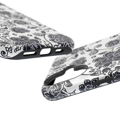 Floral Doodle Magnetic Impact - Resistant Phone Case - DIGITAL X
