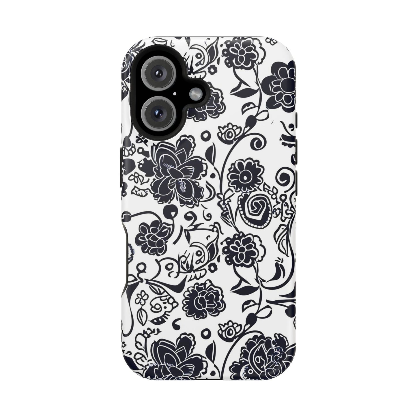 Floral Doodle Magnetic Impact - Resistant Phone Case - DIGITAL X