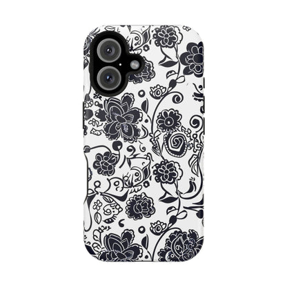 Floral Doodle Magnetic Impact - Resistant Phone Case - DIGITAL X