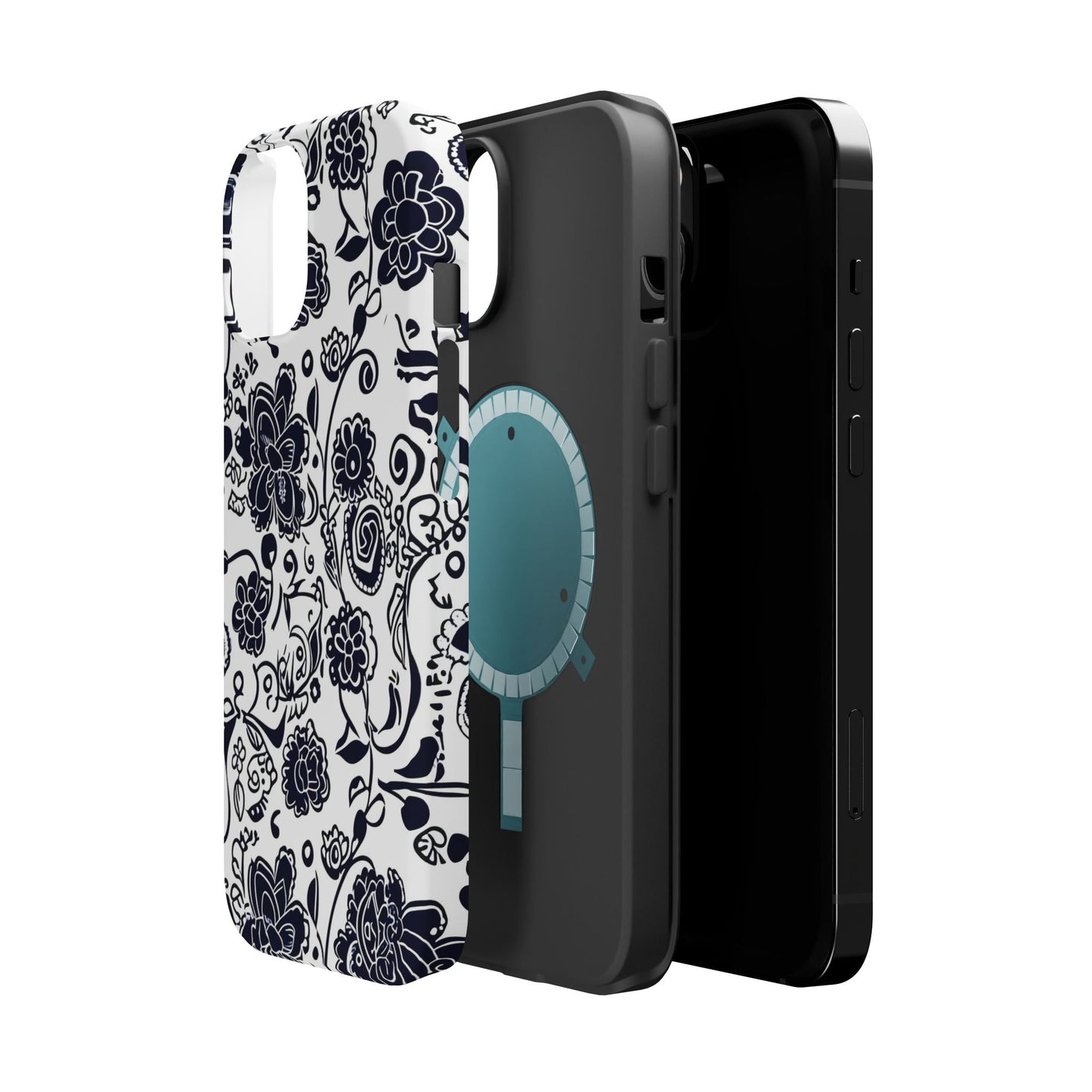 Floral Doodle Magnetic Impact - Resistant Phone Case - DIGITAL X