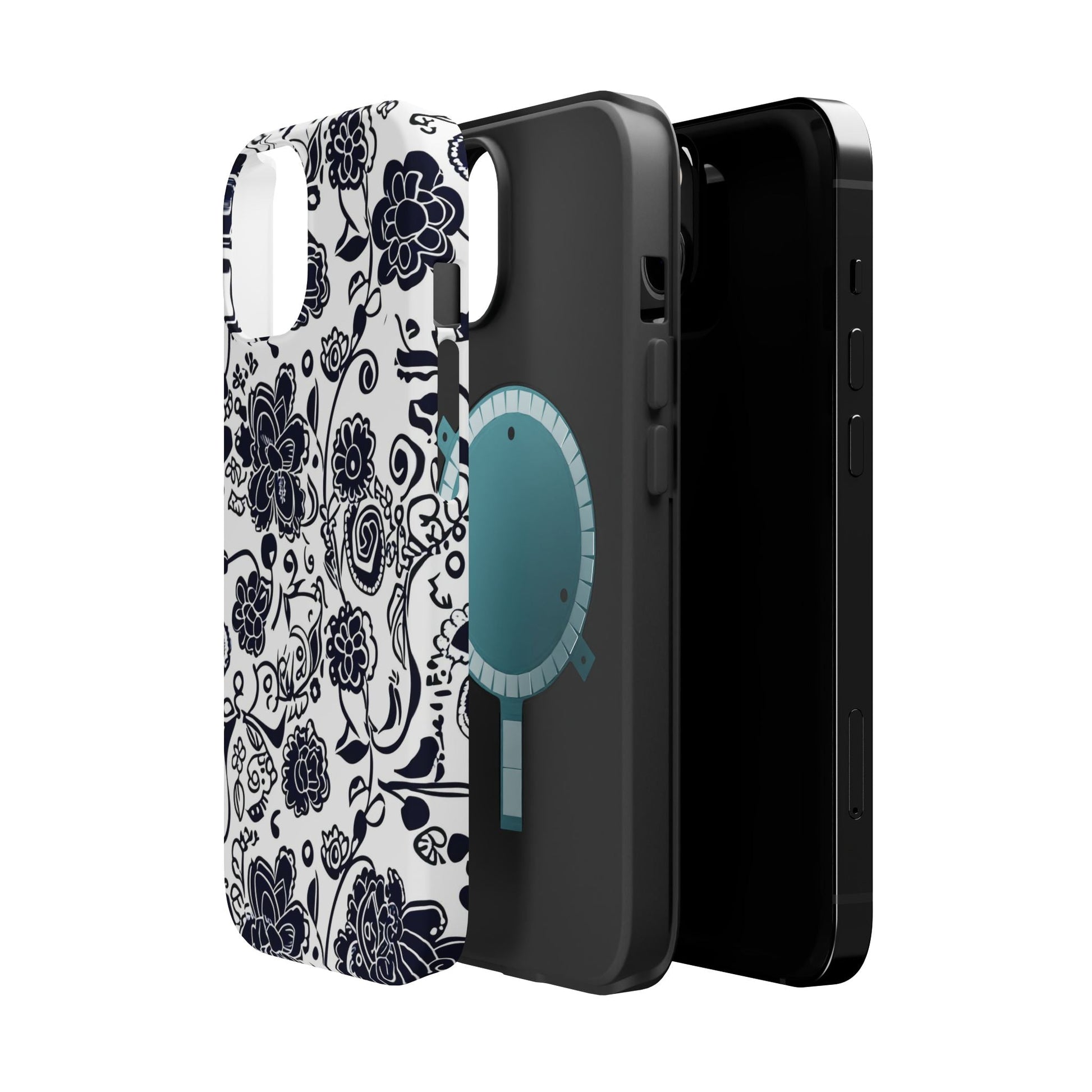 Floral Doodle Magnetic Impact - Resistant Phone Case - DIGITAL X