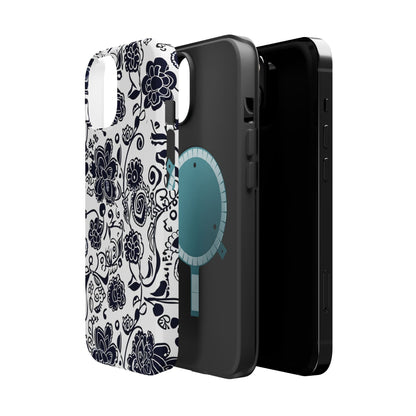 Floral Doodle Magnetic Impact - Resistant Phone Case - DIGITAL X