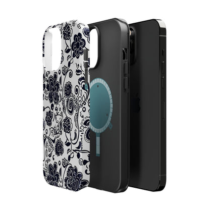 Floral Doodle Magnetic Impact - Resistant Phone Case - DIGITAL X