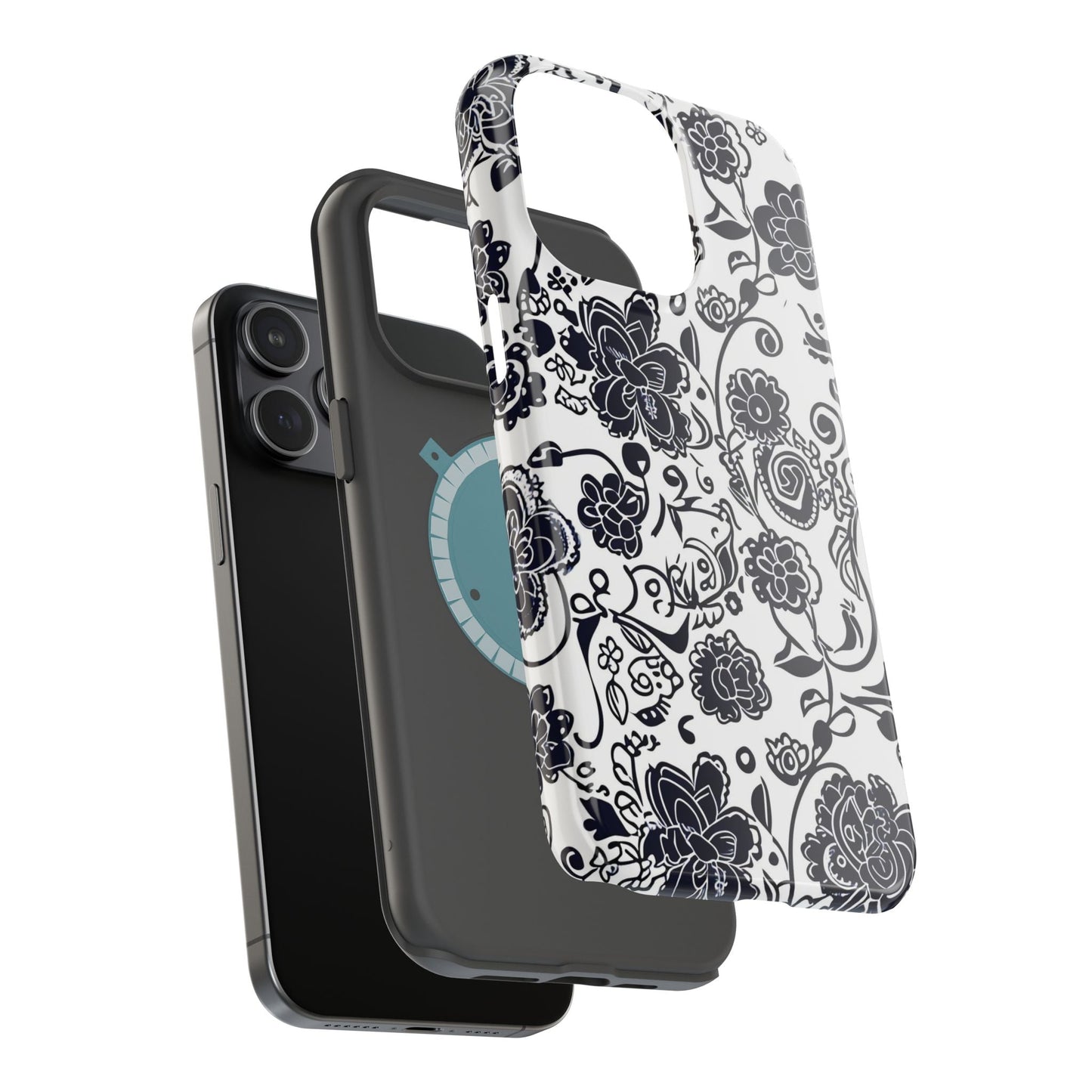 Floral Doodle Magnetic Impact - Resistant Phone Case - DIGITAL X
