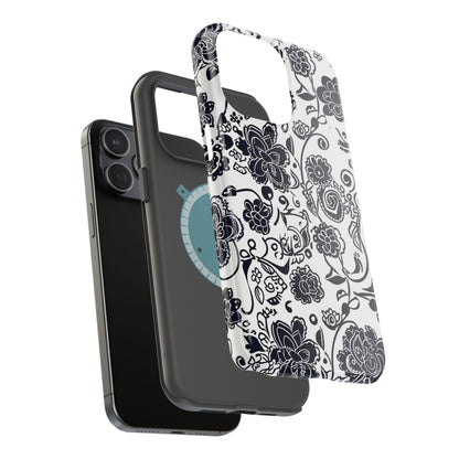 Floral Doodle Magnetic Impact - Resistant Phone Case - DIGITAL X