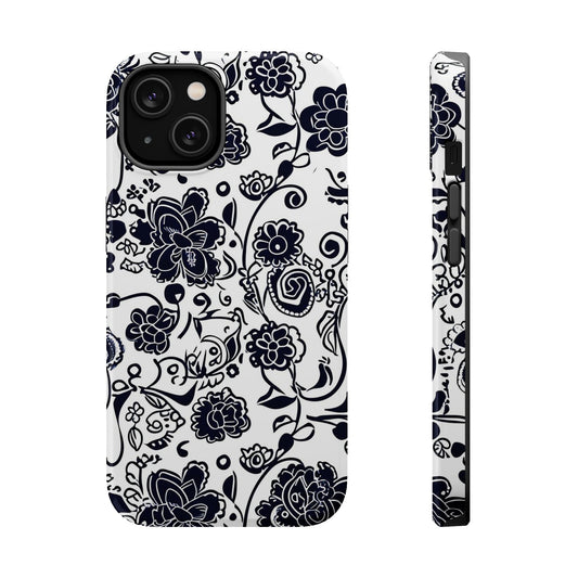 Floral Doodle Magnetic Impact - Resistant Phone Case - DIGITAL X