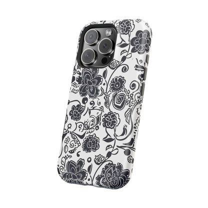 Floral Doodle Magnetic Impact - Resistant Phone Case - DIGITAL X