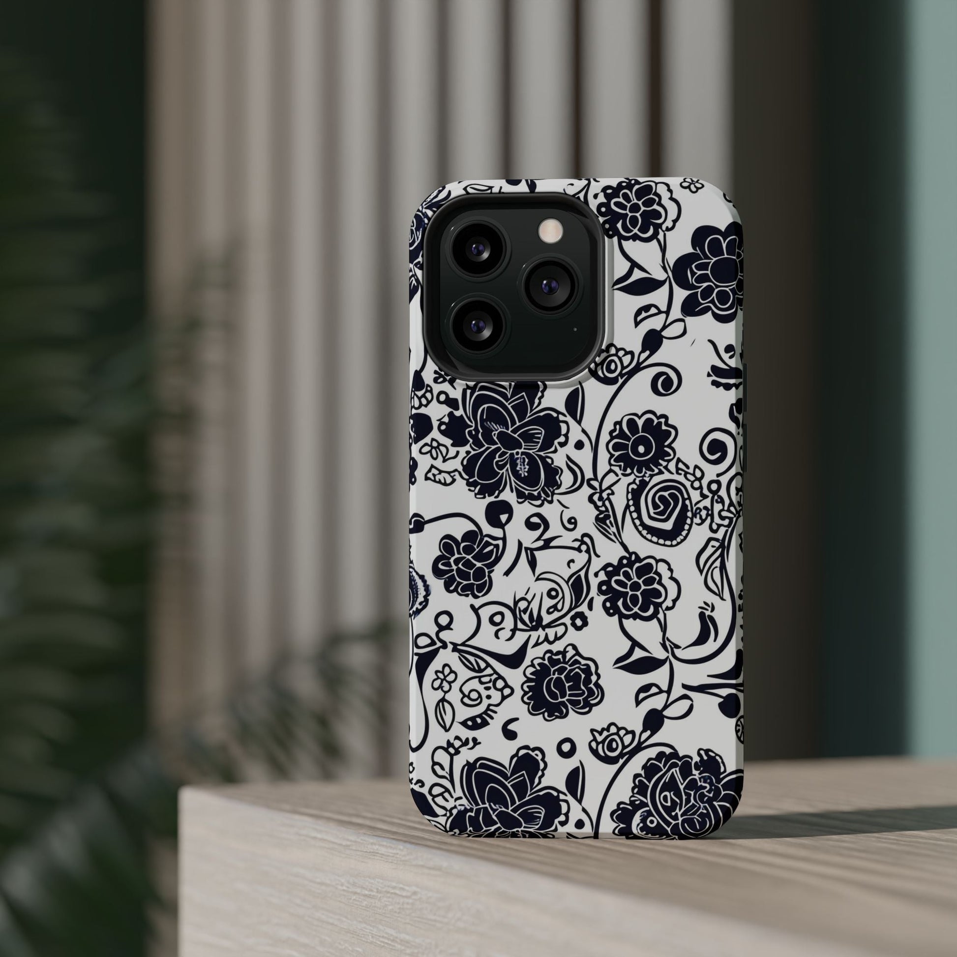 Floral Doodle Magnetic Impact - Resistant Phone Case - DIGITAL X