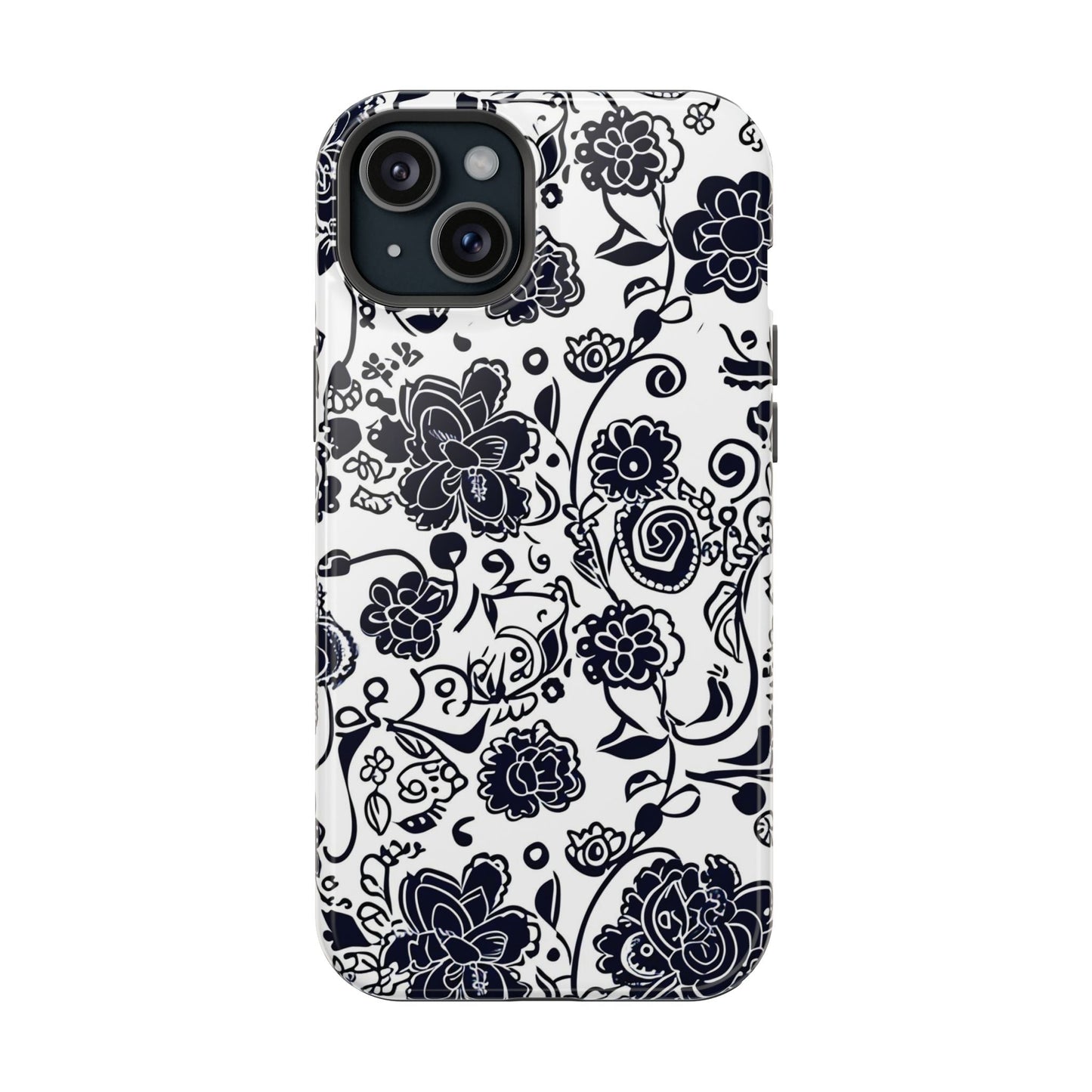 Floral Doodle Magnetic Impact - Resistant Phone Case - DIGITAL X