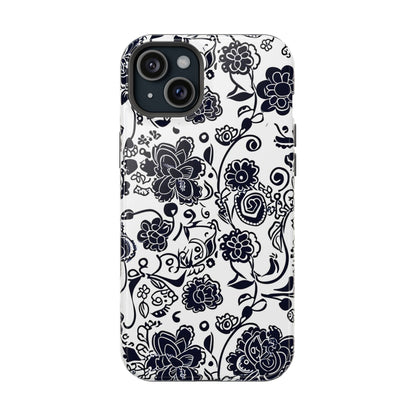 Floral Doodle Magnetic Impact - Resistant Phone Case - DIGITAL X