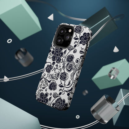 Floral Doodle Magnetic Impact - Resistant Phone Case - DIGITAL X