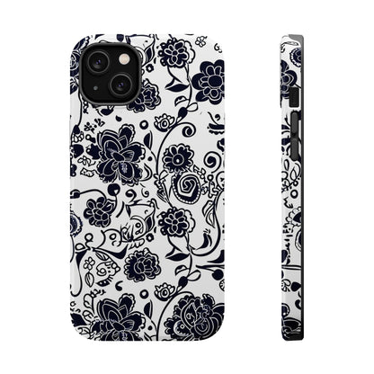 Floral Doodle Magnetic Impact - Resistant Phone Case - DIGITAL X