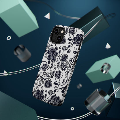 Floral Doodle Magnetic Impact - Resistant Phone Case - DIGITAL X