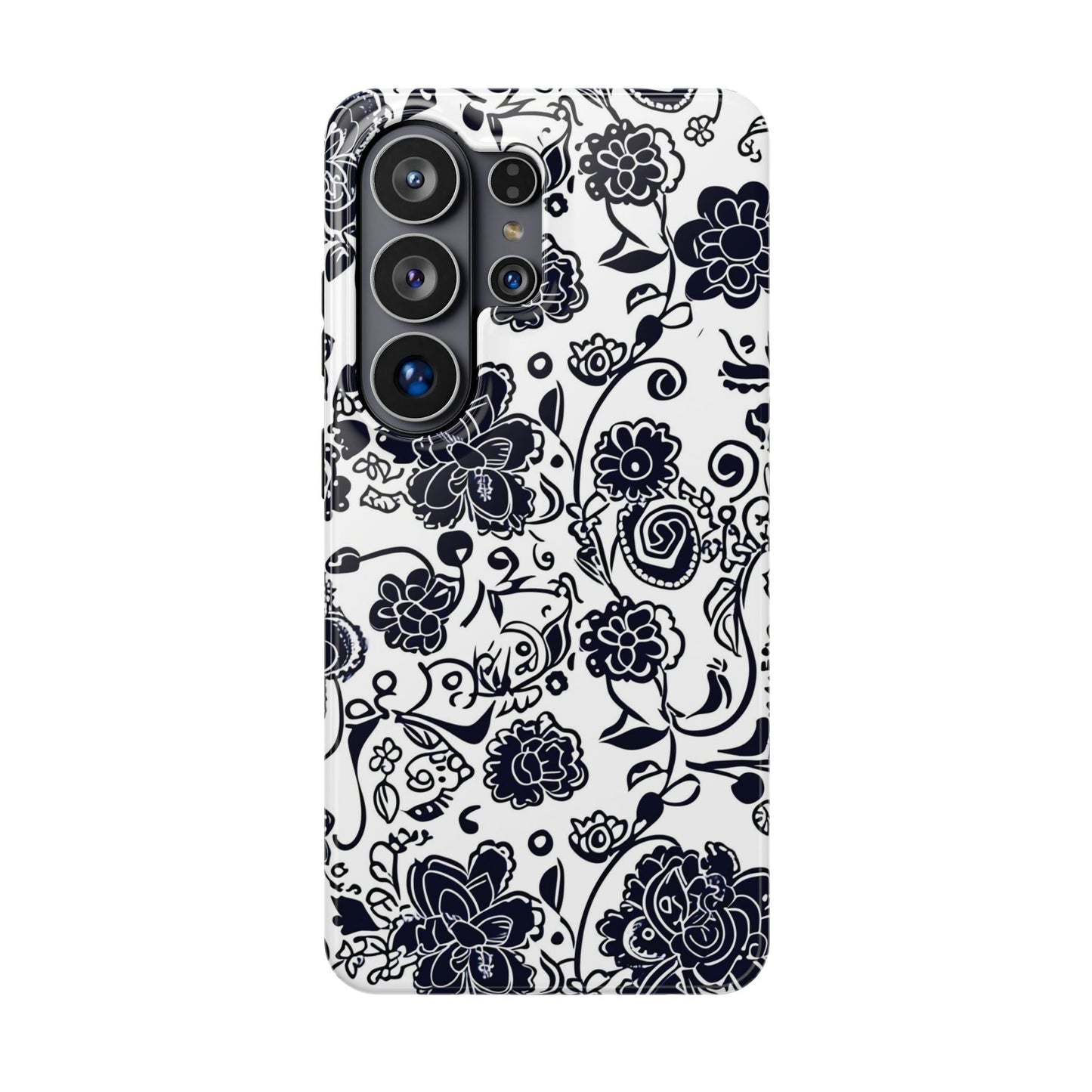 Floral Doodle Magnetic Impact - Resistant Phone Case - DIGITAL X