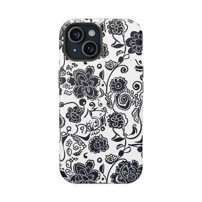 Floral Doodle Magnetic Impact - Resistant Phone Case - DIGITAL X