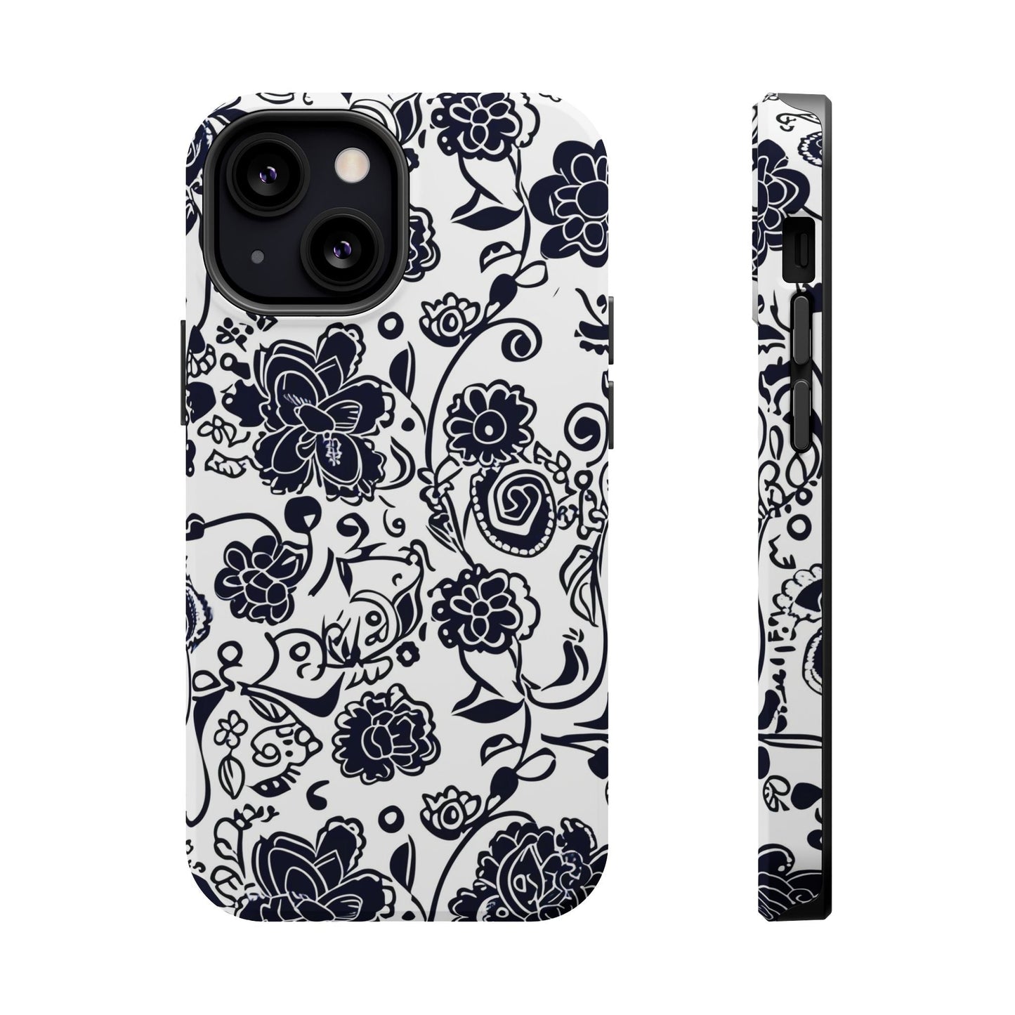 Floral Doodle Magnetic Impact - Resistant Phone Case - DIGITAL X