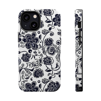 Floral Doodle Magnetic Impact - Resistant Phone Case - DIGITAL X