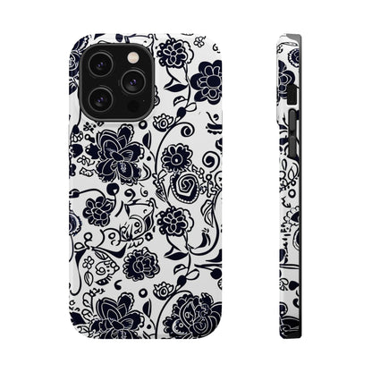 Floral Doodle Magnetic Impact - Resistant Phone Case - DIGITAL X