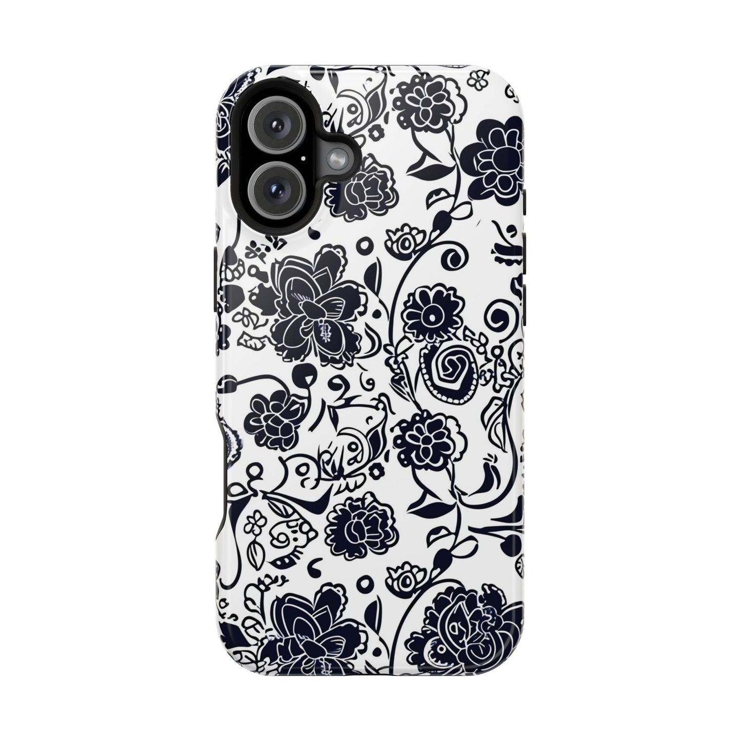 Floral Doodle Magnetic Impact - Resistant Phone Case - DIGITAL X