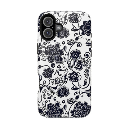 Floral Doodle Magnetic Impact - Resistant Phone Case - DIGITAL X