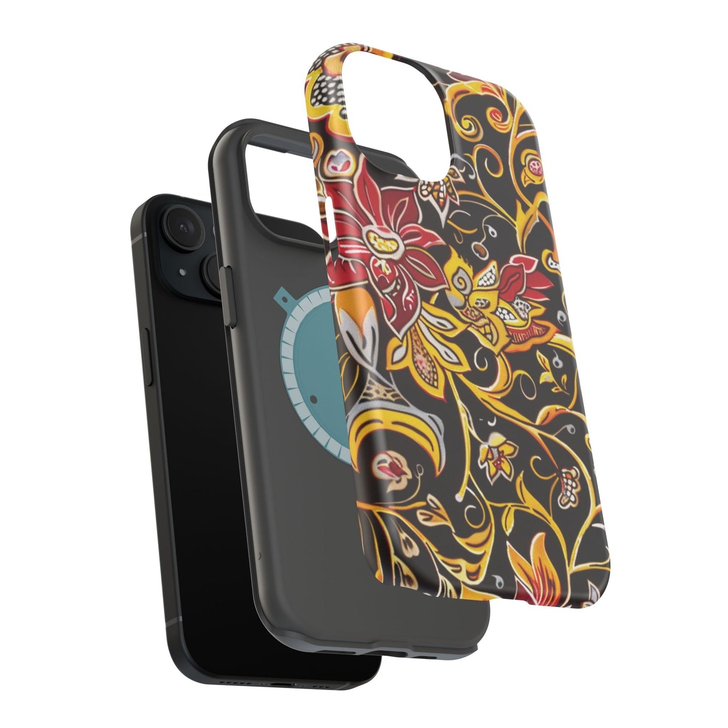 Floral Filigree Magnetic Impact Phone Case - DIGITAL X