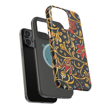 Floral Filigree Magnetic Impact Phone Case - DIGITAL X