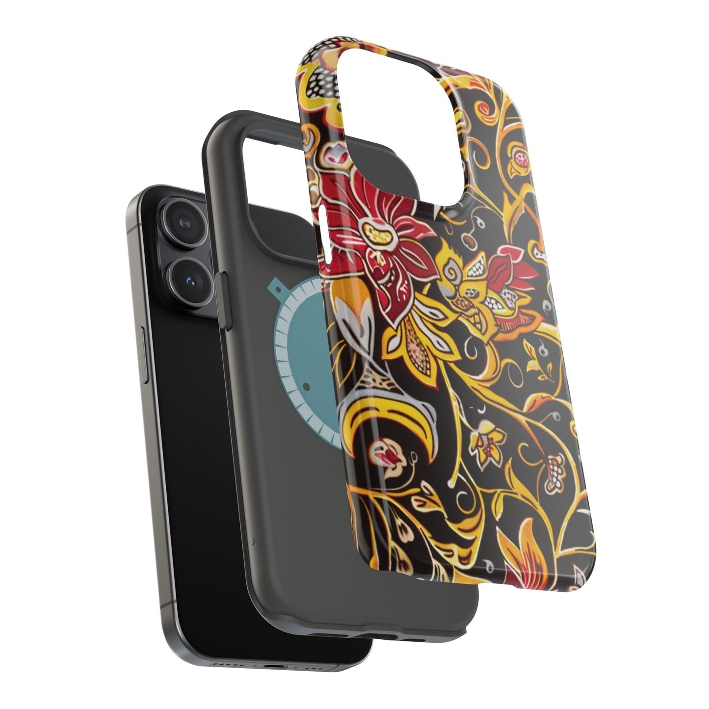 Floral Filigree Magnetic Impact Phone Case - DIGITAL X