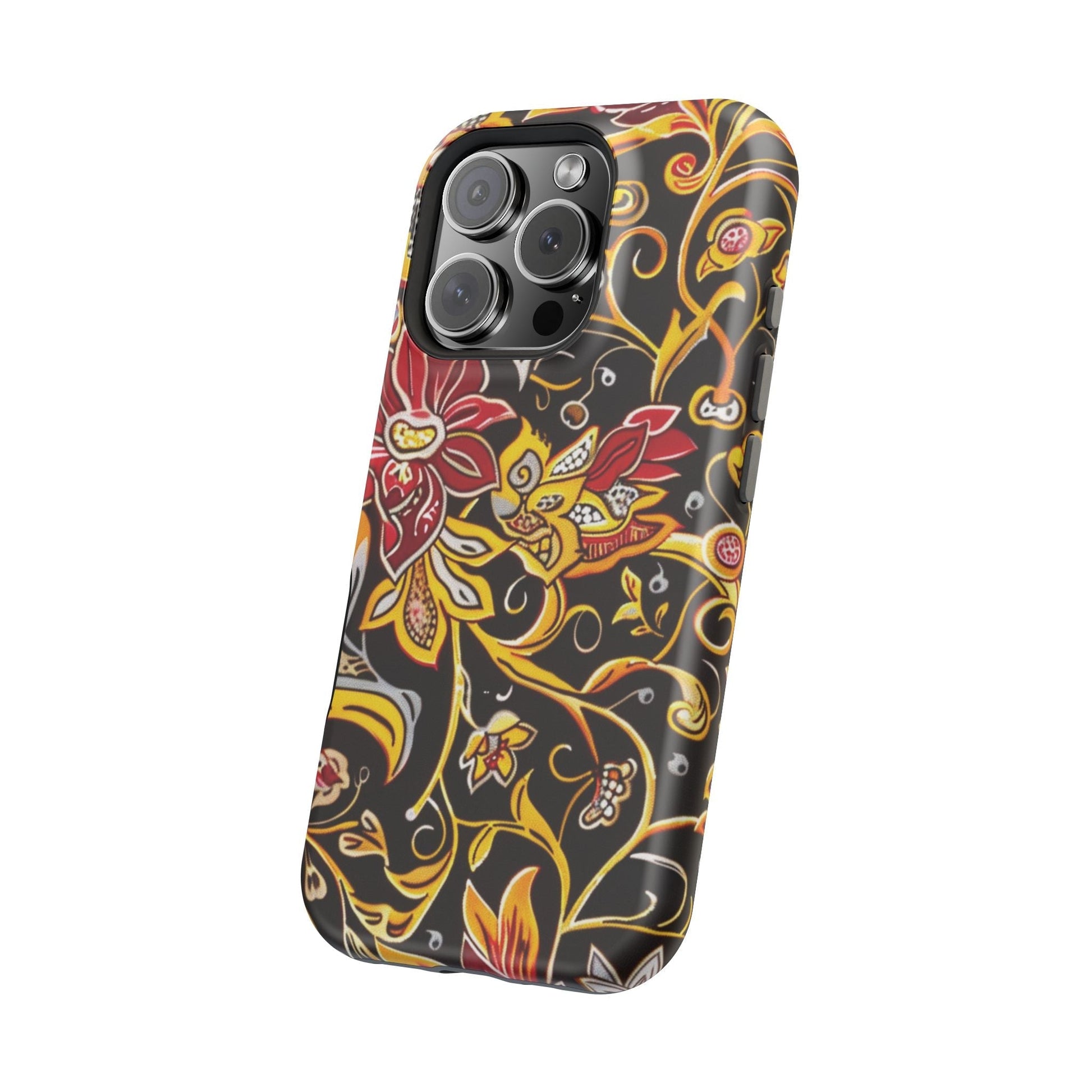 Floral Filigree Magnetic Impact Phone Case - DIGITAL X