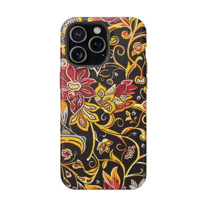 Floral Filigree Magnetic Impact Phone Case - DIGITAL X