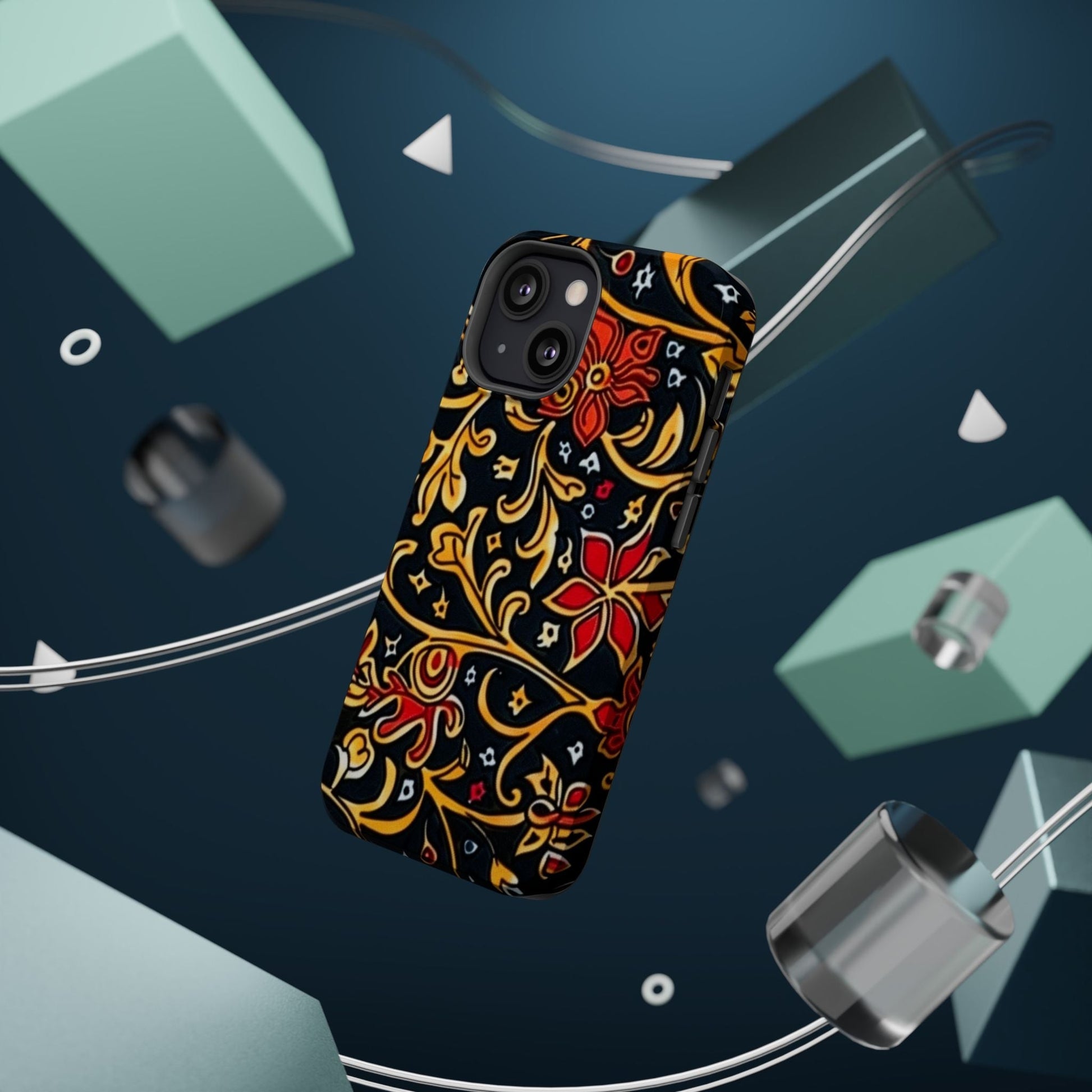 Floral Filigree Magnetic Impact Phone Case - DIGITAL X