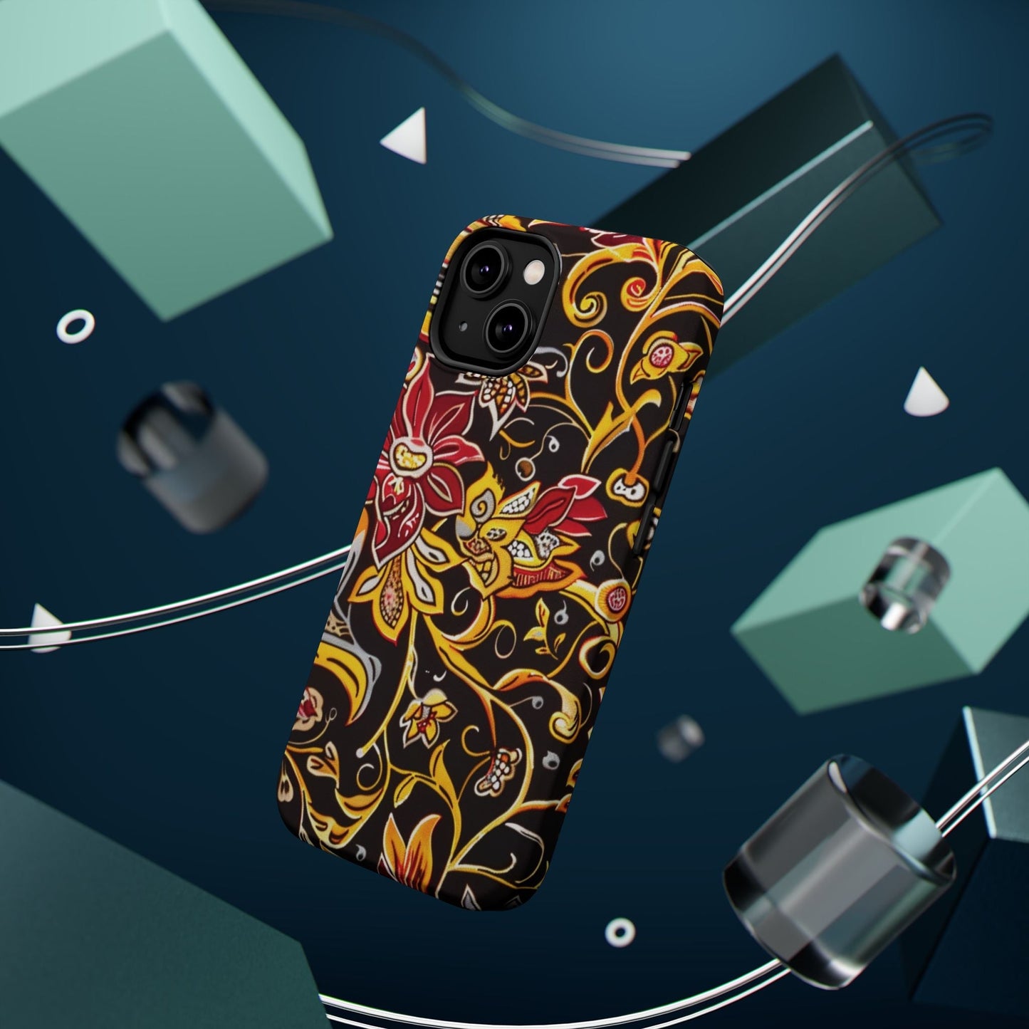 Floral Filigree Magnetic Impact Phone Case - DIGITAL X