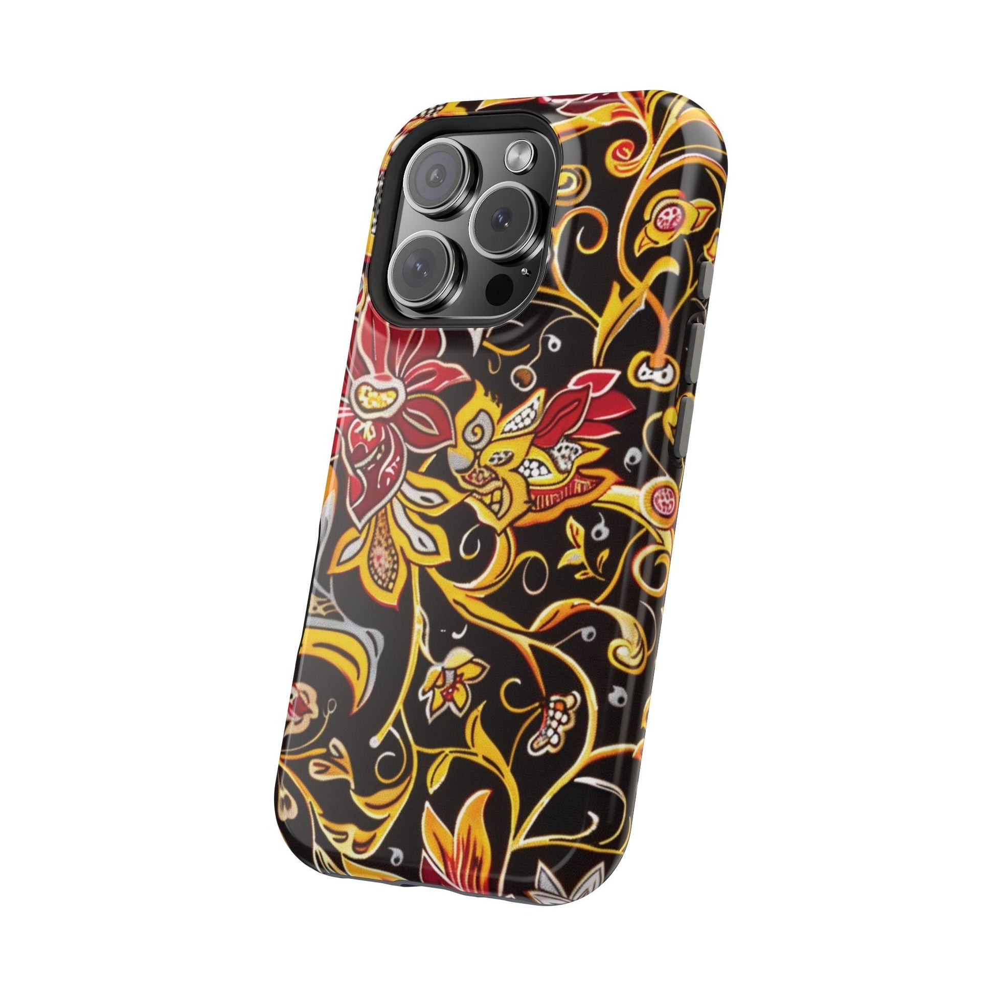 Floral Filigree Magnetic Impact Phone Case - DIGITAL X