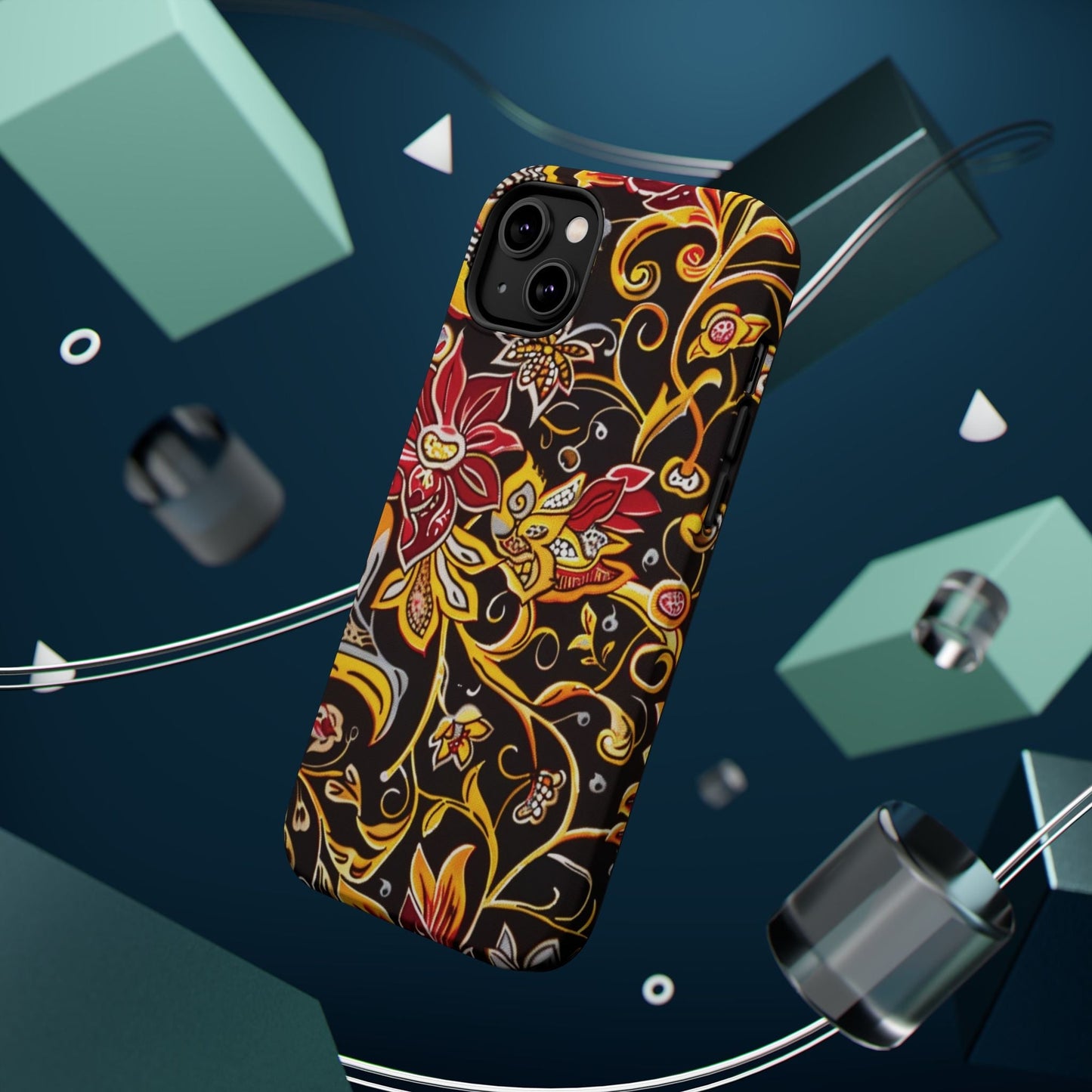 Floral Filigree Magnetic Impact Phone Case - DIGITAL X