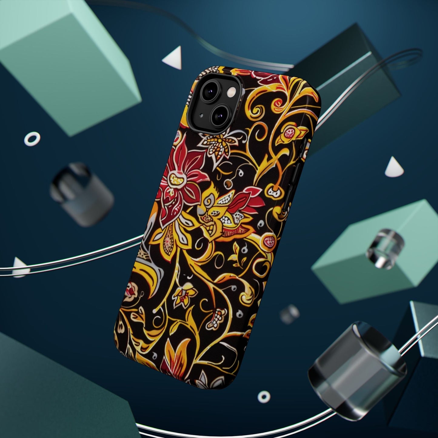 Floral Filigree Magnetic Impact Phone Case - DIGITAL X