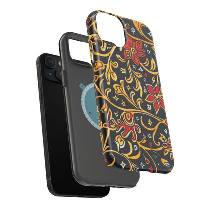 Floral Filigree Magnetic Impact Phone Case - DIGITAL X