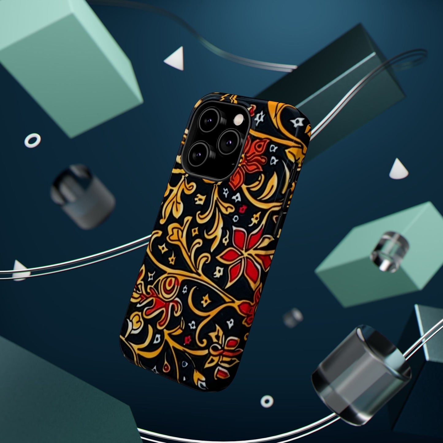 Floral Filigree Magnetic Impact Phone Case - DIGITAL X