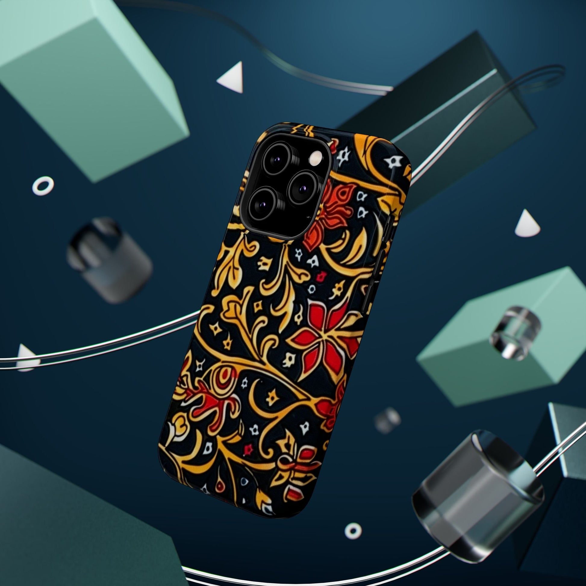 Floral Filigree Magnetic Impact Phone Case - DIGITAL X