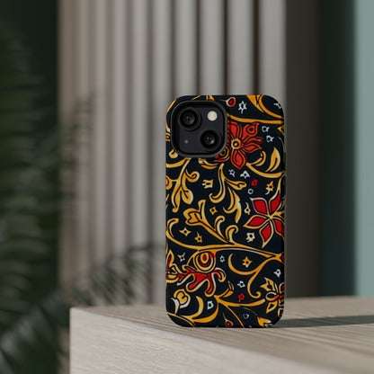 Floral Filigree Magnetic Impact Phone Case - DIGITAL X