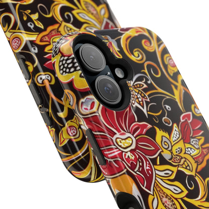 Floral Filigree Magnetic Impact Phone Case - DIGITAL X