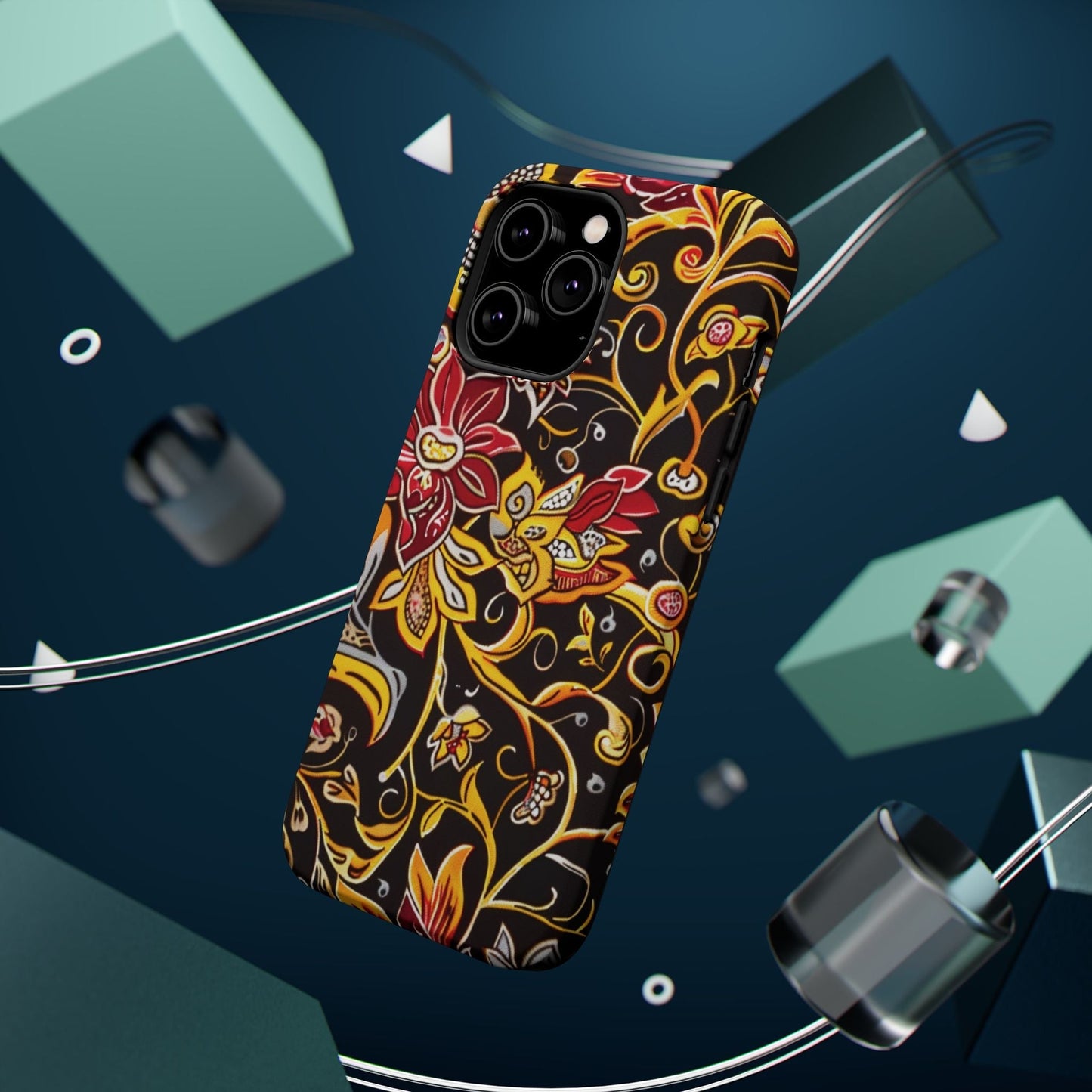 Floral Filigree Magnetic Impact Phone Case - DIGITAL X