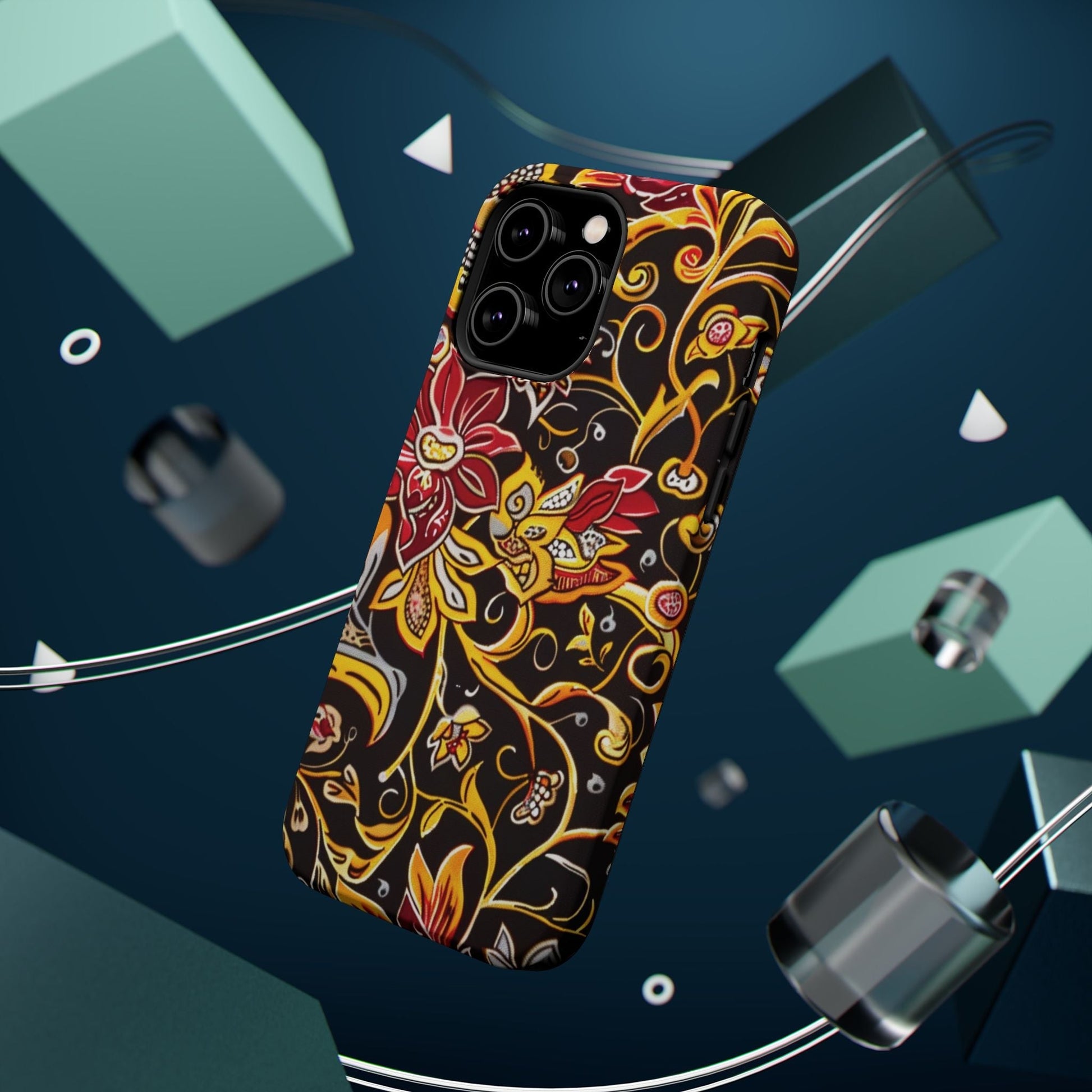 Floral Filigree Magnetic Impact Phone Case - DIGITAL X