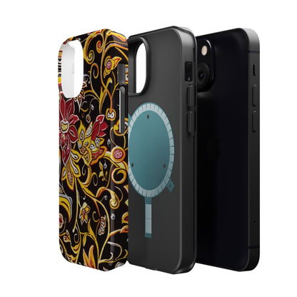 Floral Filigree Magnetic Impact Phone Case - DIGITAL X
