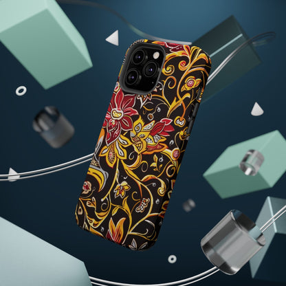 Floral Filigree Magnetic Impact Phone Case - DIGITAL X