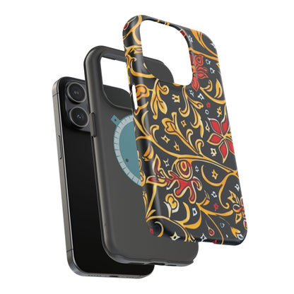 Floral Filigree Magnetic Impact Phone Case - DIGITAL X